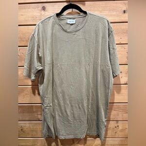 Open Edit Men’s Oversized T-Shirt | Desert Sand | Crewneck Short Sleeve | Large